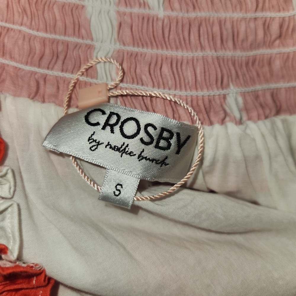 Crosby Mollie Burch Orange And White Gen Maxi Dress Poppy W/pockets Preppy *Read - Picture 12 of 15